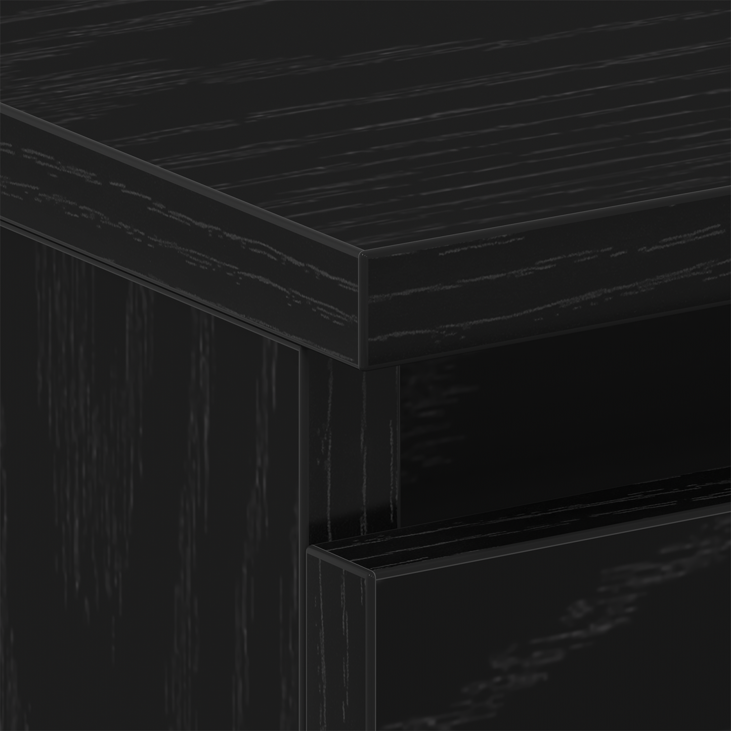 Bedside Cabinet Black Oak 40 x 30 x 39 cm Engineered wood