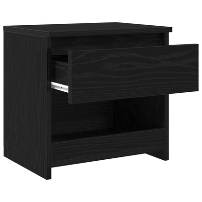 Bedside Cabinet Black Oak 40 x 30 x 39 cm Engineered wood