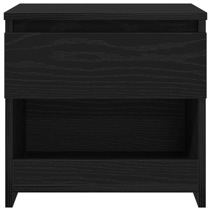 Bedside Cabinet Black Oak 40 x 30 x 39 cm Engineered wood