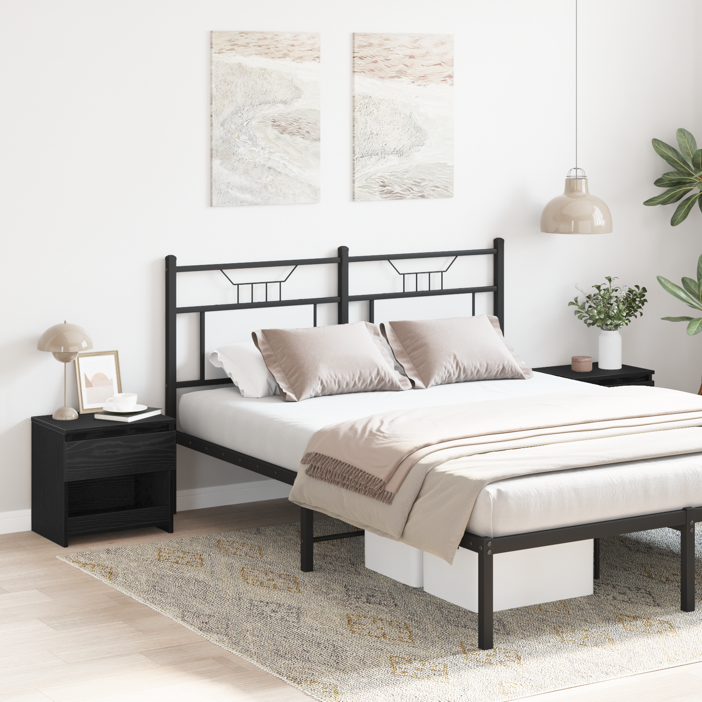 Bedside Cabinet 2 pcs Black Oak 40 x 30 x 39 cm Engineered wood