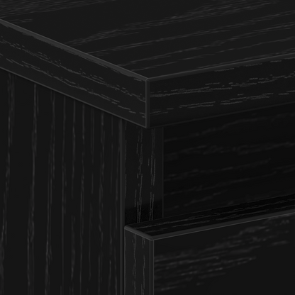 Bedside Cabinet with Drawer 2 pcs Black oak 40 x 35 x 62.5 cm