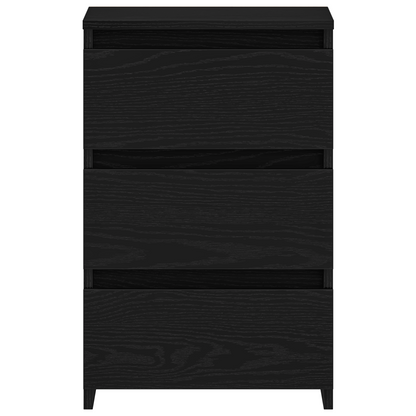Bedside Cabinet with Drawer 2 pcs Black oak 40 x 35 x 62.5 cm
