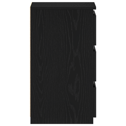 Bedside Cabinet with Drawer 2 pcs Black oak 40 x 35 x 62.5 cm