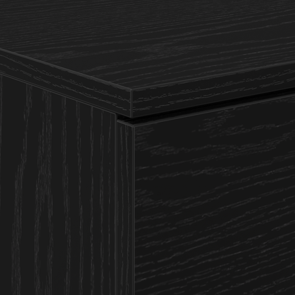 Bedside Cabinet Black oak 40 x 65 x 65 cm Engineered wood