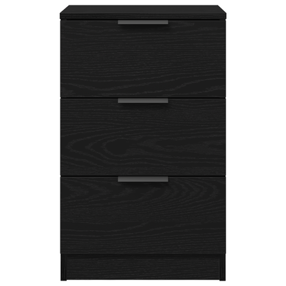 Bedside Cabinet Black oak 40 x 65 x 65 cm Engineered wood
