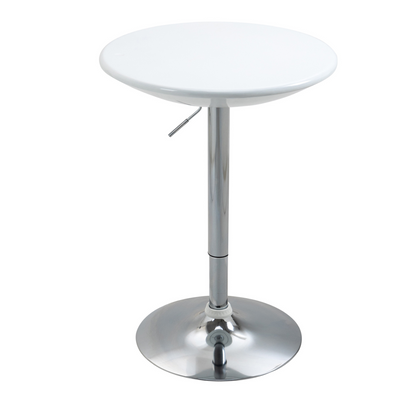 Painted Top Bistro Pub Table Adjustable Swivel Counter Home White