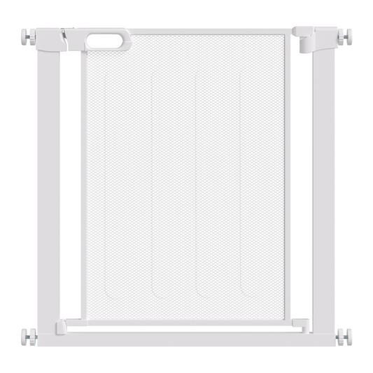 Pressure Fit Safety Gate for Stairs with Auto Close 75-82 cm - White Pawhut