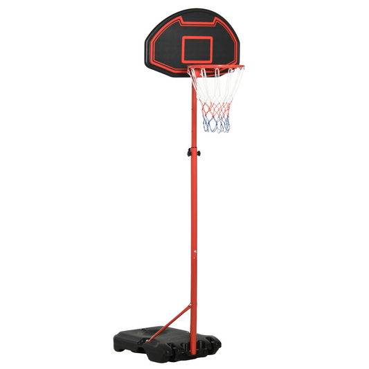 200-250cm Adjustable Basketball Hoop Backboard with Wheels For Kids HOMCOM