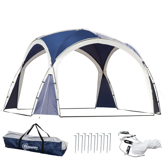 Outdoor Gazebo Event Dome Shelter Party Tent for Garden Blue and Grey