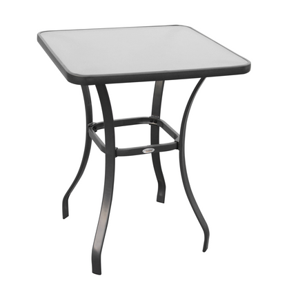 Square Glass Bistro Table Bar Dining Kitchen Breakfast Party Table 68.5x84 cm