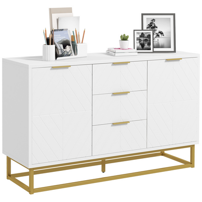 Modern Storage Cabinet Freestanding Cupboard with 3 Drawers for Dining Room