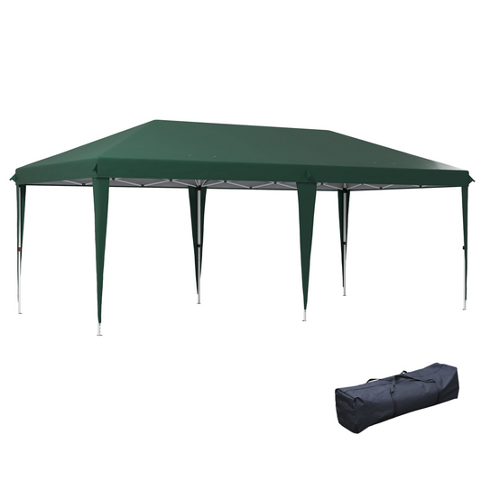 Outsunny 6 x 3(m) Pop Up Gazebo Patio Party Event Heavy Duty Canopy Green