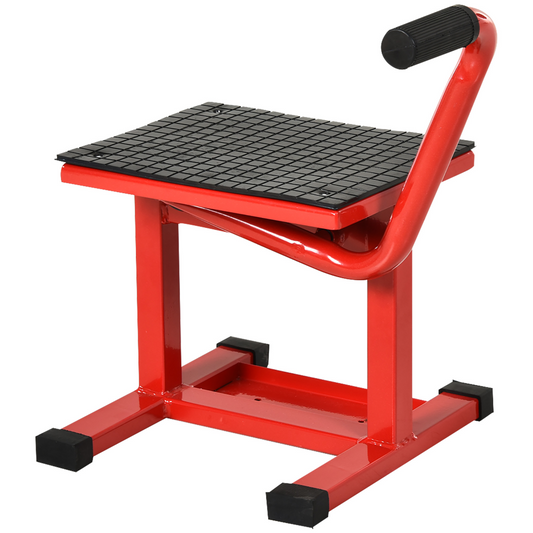 Steel Motorbike Jack Lift Rubber Platform Crank Lift Repair Table Durhand