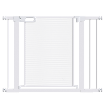 Pressure Fit Safety Gate for Doors, Dog Gate Auto Close, 75-103 cm White PawHut